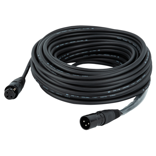 DMX/AES-EBU-kabel XLR 3-polig hane till XLR 3-polig hona, Rean RCX3, IP65, 20 m
