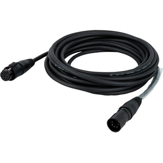 DMX/AES-EBU-kabel XLR 5-polig hane till XLR 5-polig hona, Rean RCX5, IP65, 10 m