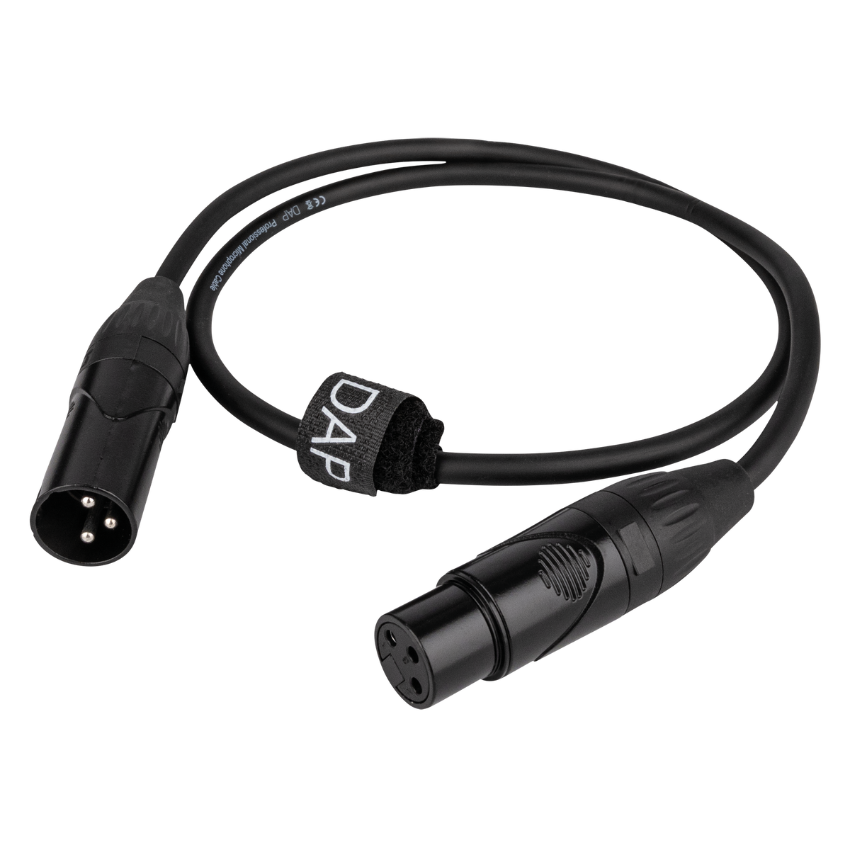 Mikrofonkabel balanserad XLR 3-polig hane till hona, X-typ, 0,75 m