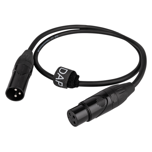 Mikrofonkabel balanserad XLR 3-polig hane till hona, X-typ, 0,75 m