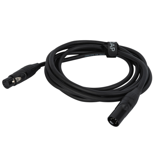 FLX083 – DMX/AES-EBU-kabel XLR 5-polig hane till XLR 5-polig hona, 3 m