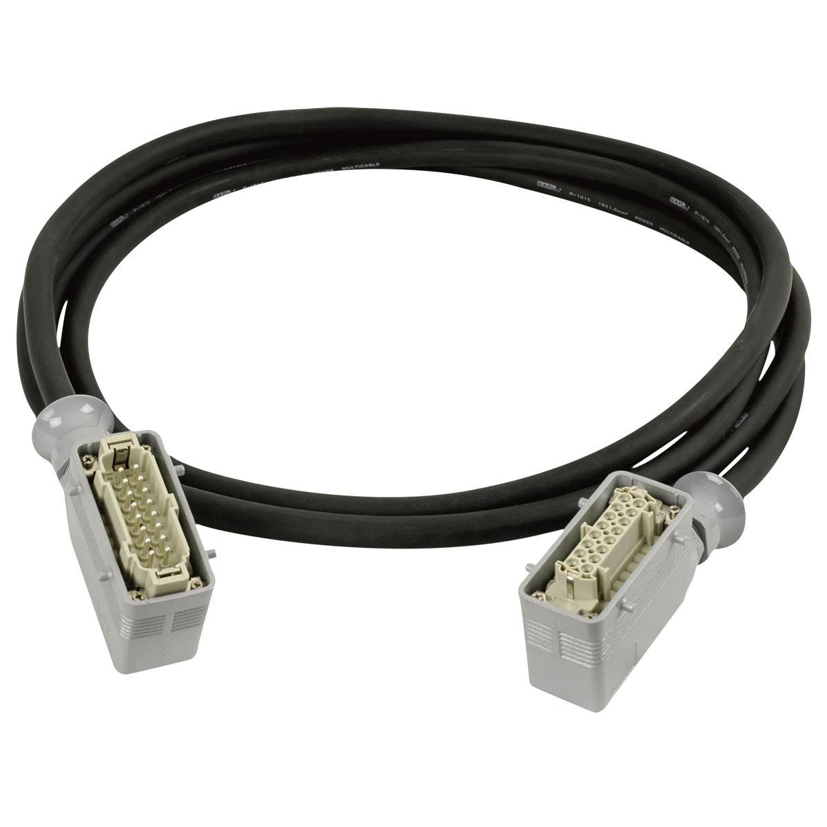 Strömmultikabel 16-polig hane–hona, 16 × 1,5 mm², 15 m