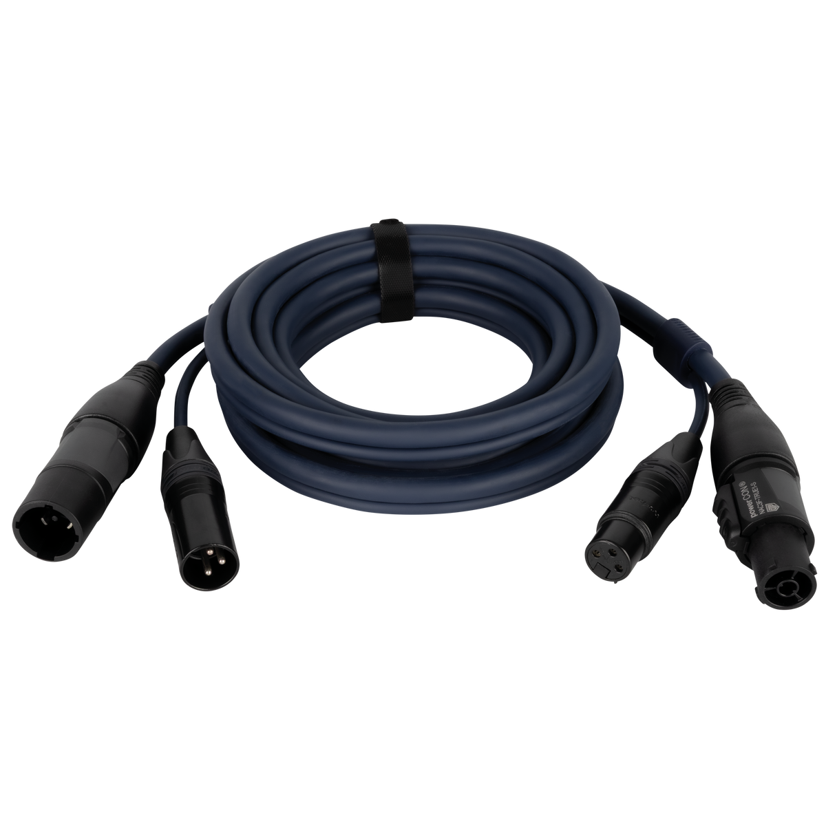 Hybridkabel powerCON TRUE1 och XLR 3-polig, DMX/ström, 3 m