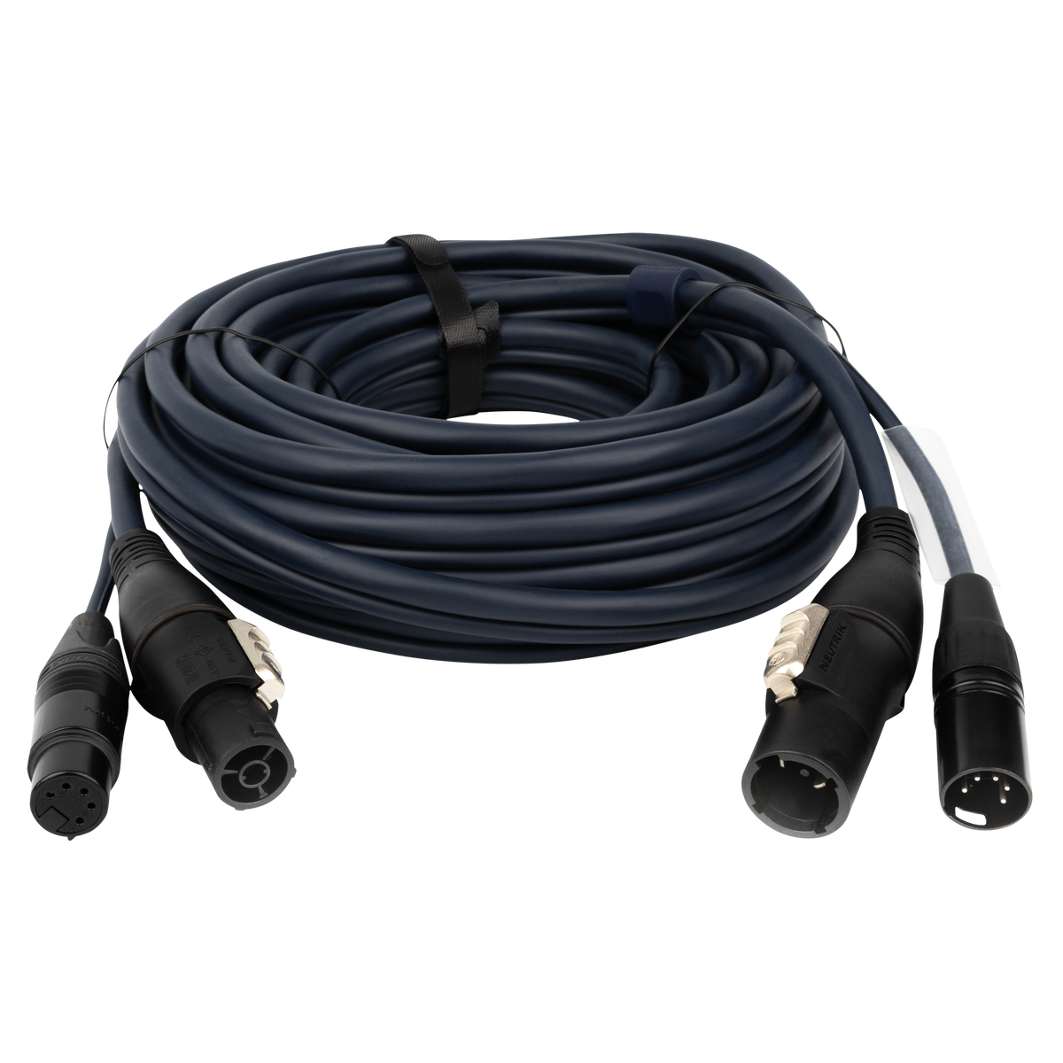 Hybridkabel powerCON TRUE1 och XLR 5-polig, DMX/ström, 10 m
