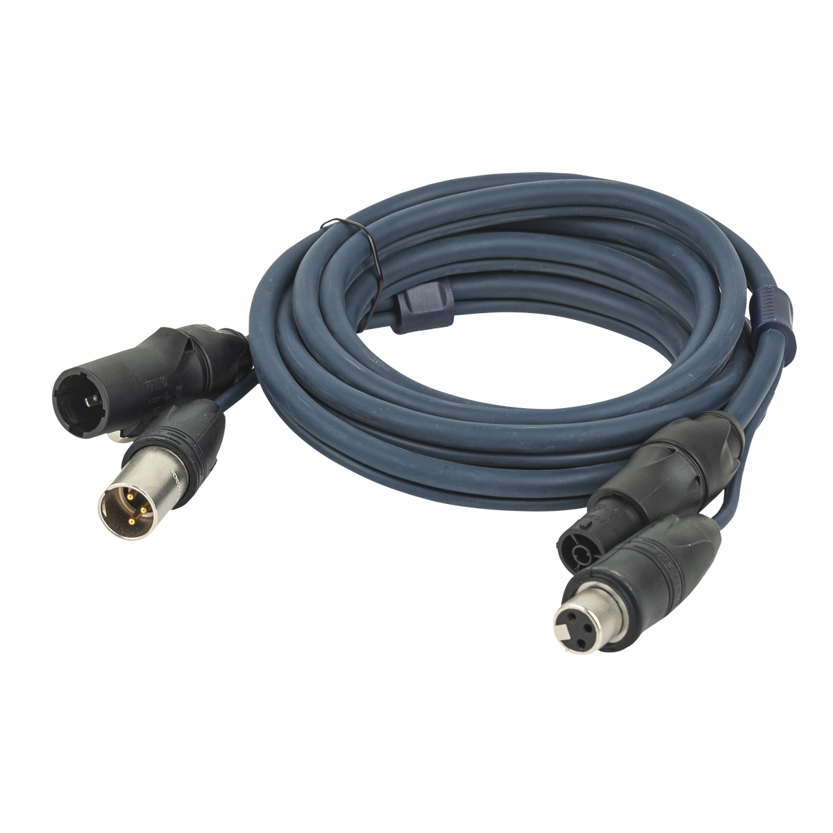 Hybridkabel powerCON TRUE1 och XLR 3-polig, IP65, DMX/ström, 3 m