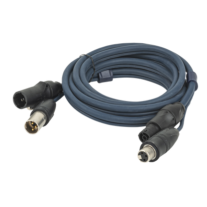 Hybridkabel powerCON TRUE1 och XLR 3-polig, IP65, DMX/ström, 3 m