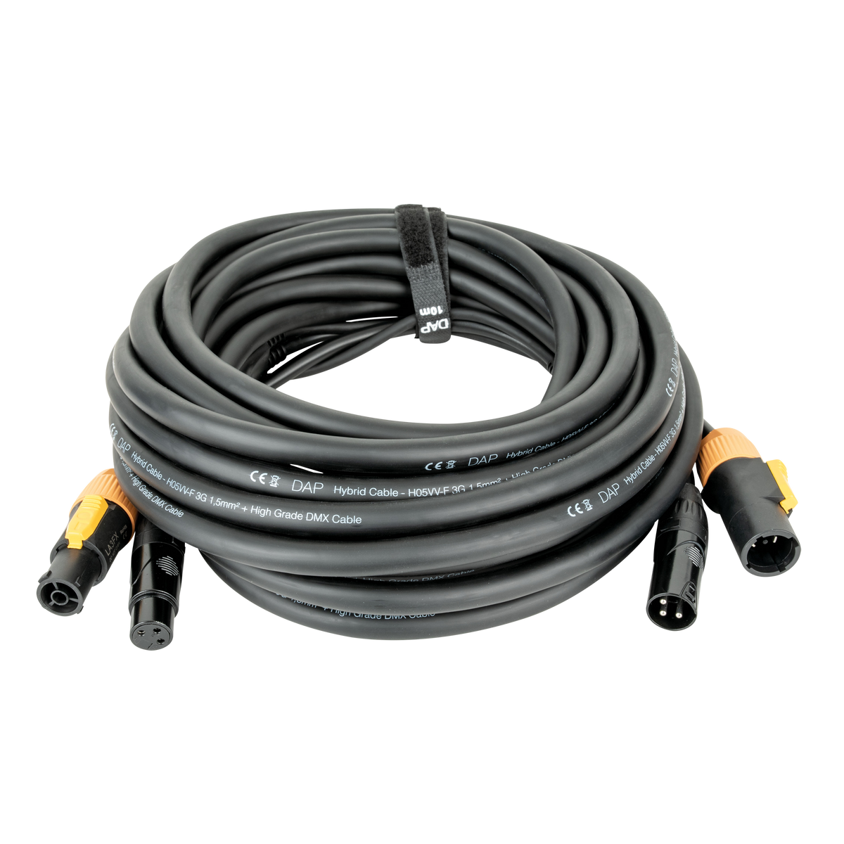 Hybridkabel Power Pro True och XLR 3-polig, DMX/ström, 10 m