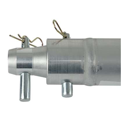 Enkelrör 50 mm, F-system, 2 000 mm, silver
