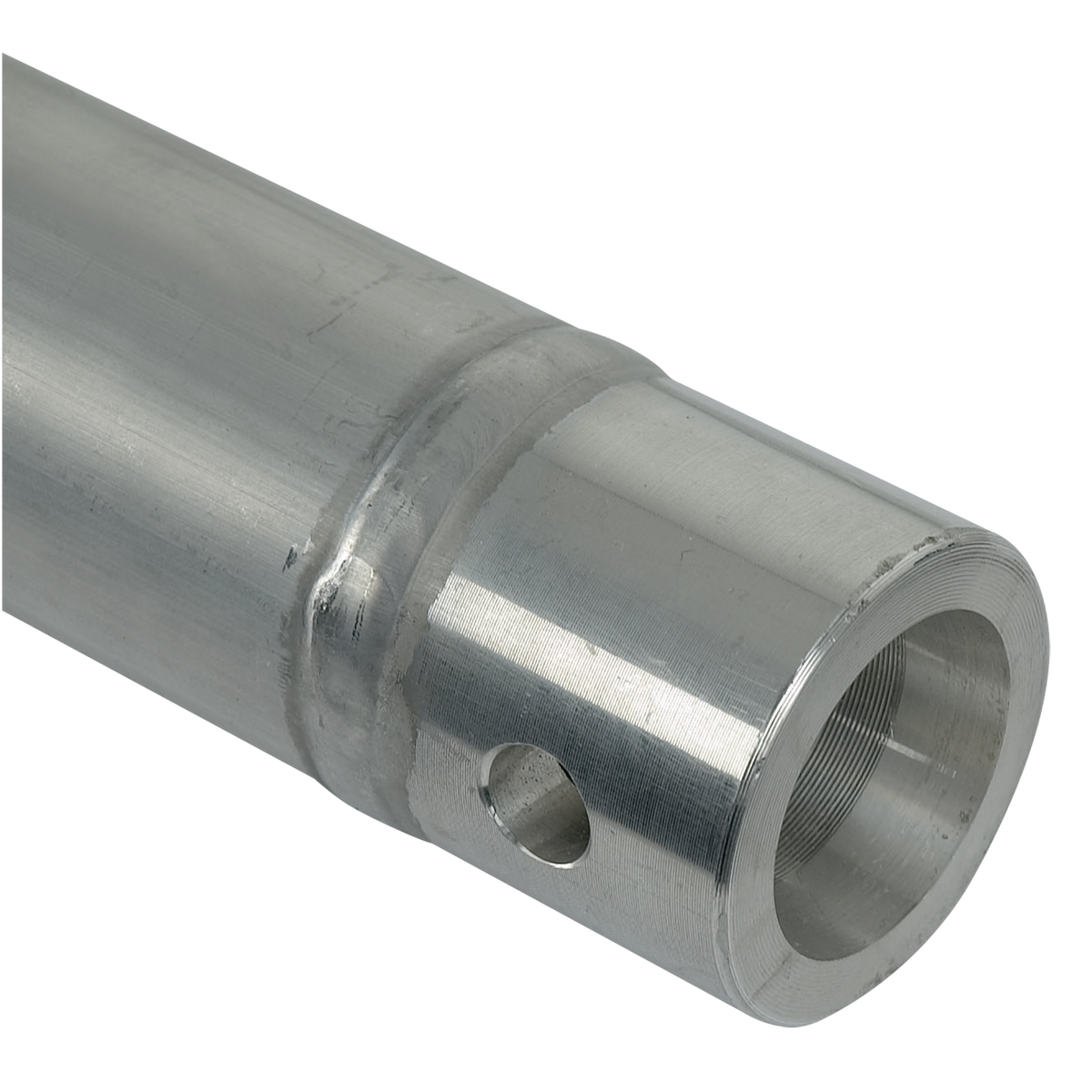 Enkelrör 50 mm, F-system, 2 000 mm, silver