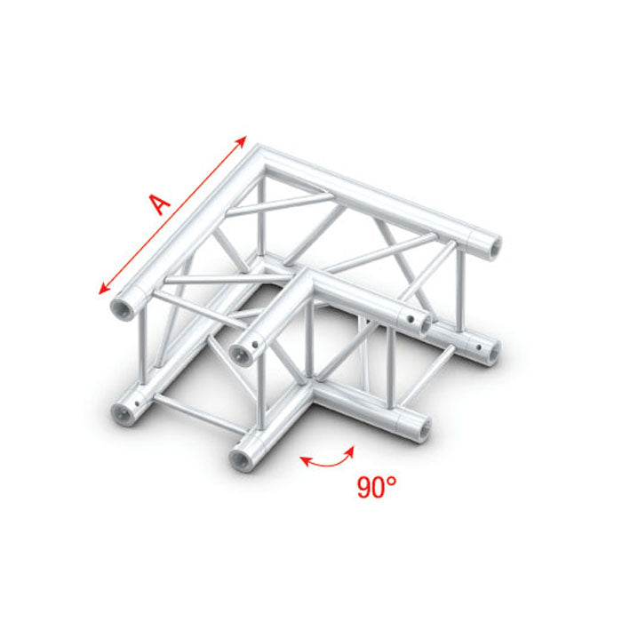 Pro-30 Square Heavy Duty F-truss, hörn, silver