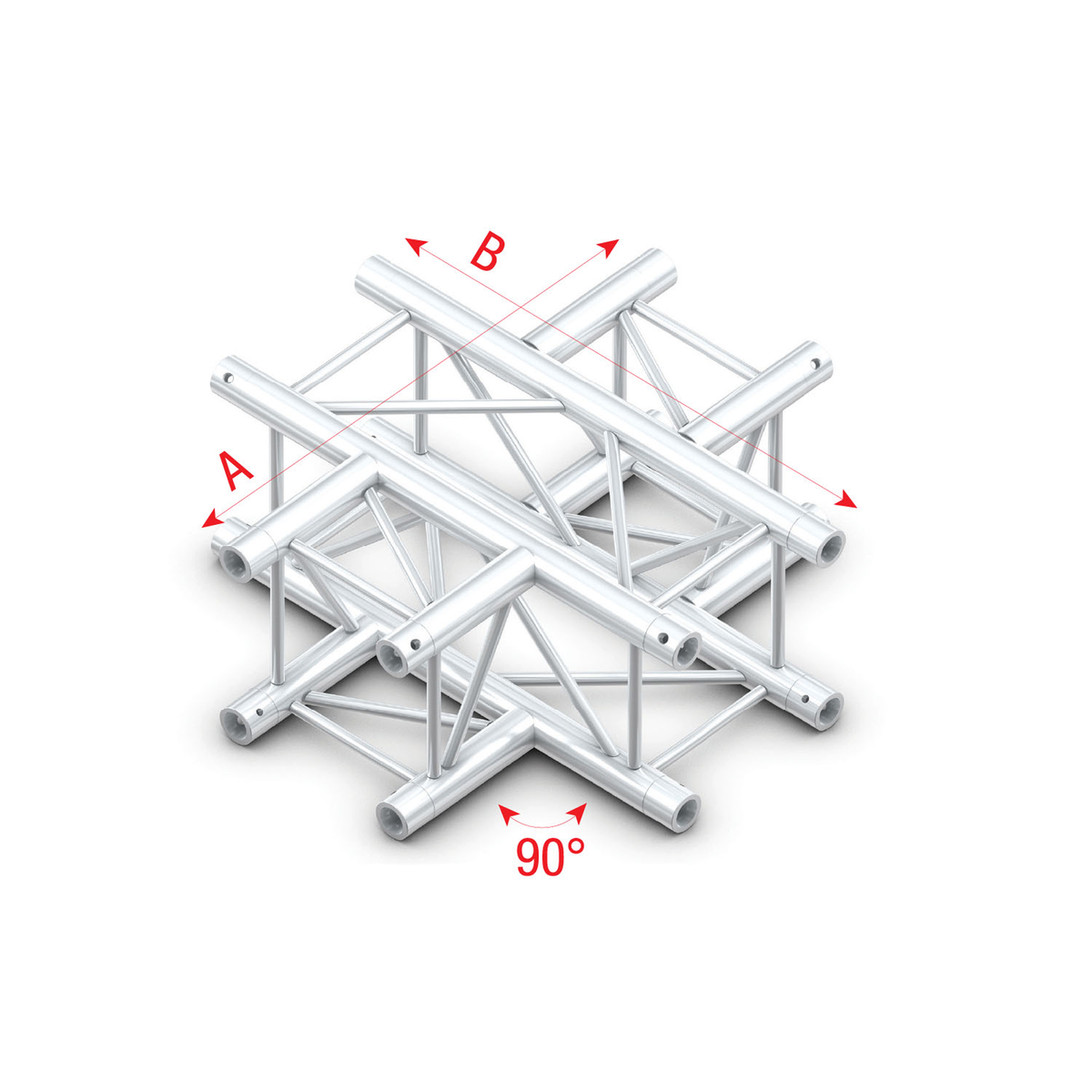 Pro-30 Square F-truss, kors 4-vägs, 50 cm