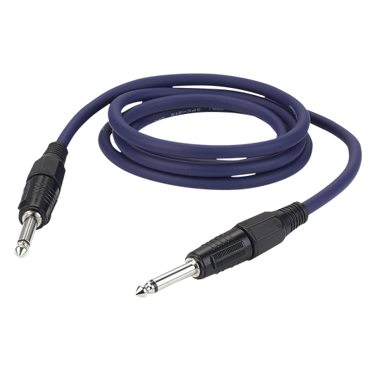 Högtalarkabel teleplugg mono till teleplugg mono, 2 × 1,5 mm², 3 m