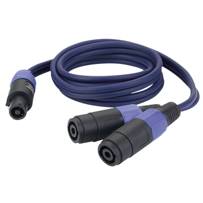 Högtalarkabel 2 × högtalarkontakt hona till speakON hane, 2 × 1,5 mm²