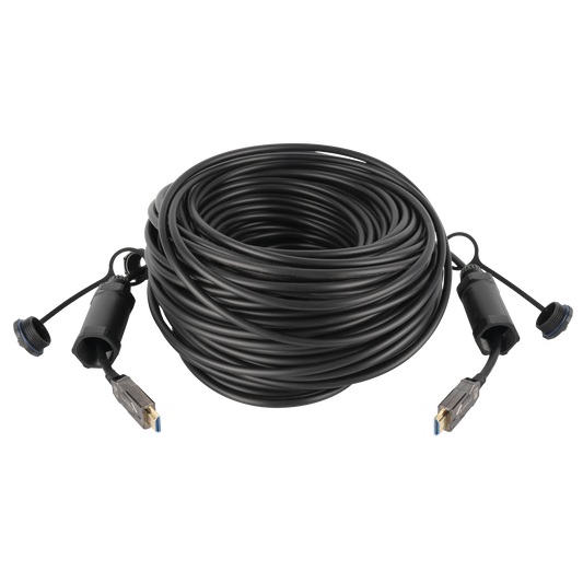 Armerad HDMI 2.1 AOC 8K fiberkabel, guldpläterad, 15 m