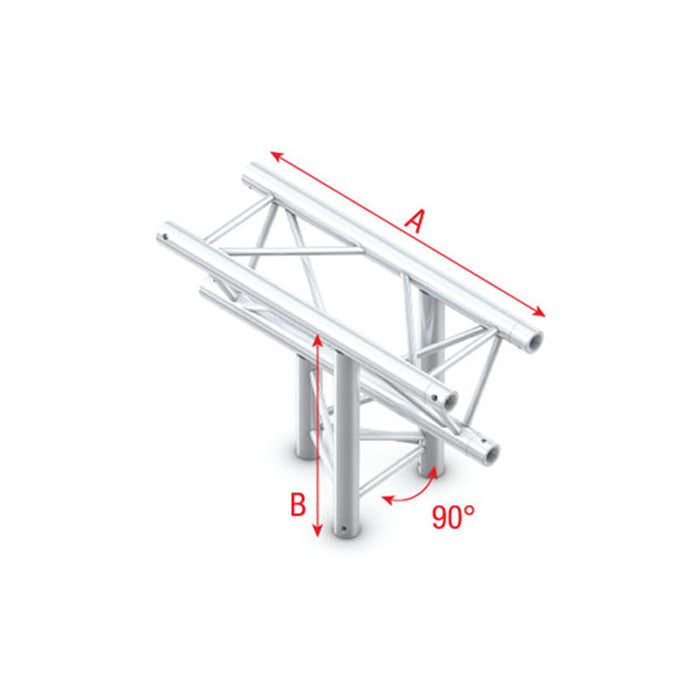 Pro-30 Triangle G-truss, T-kors upp/ned 3-vägs, 74 cm