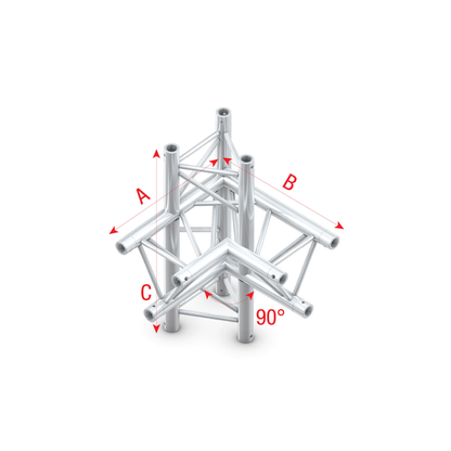 Pro-30 Triangle G-truss, T-kors upp/ned 3-vägs, 74 cm