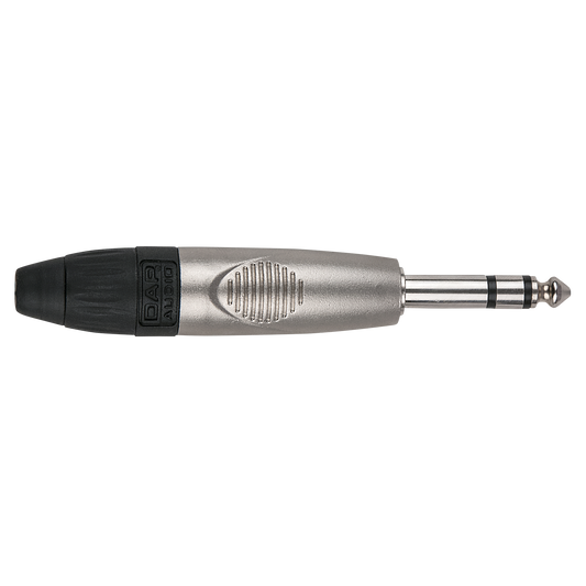Teleplugg 6,3 mm X-typ stereo, silver