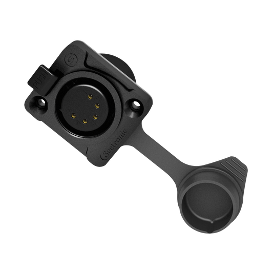 XLR-chassikontakt hona 5-polig, IP65, guldkontakter