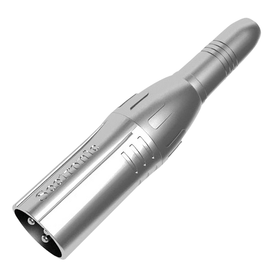 Adapter XLR 3-polig hane till 6,3 mm stereojack hona, guldkontakter
