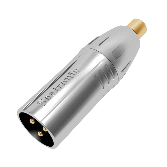 Adapter XLR 3-polig hane till RCA hona, guldkontakter