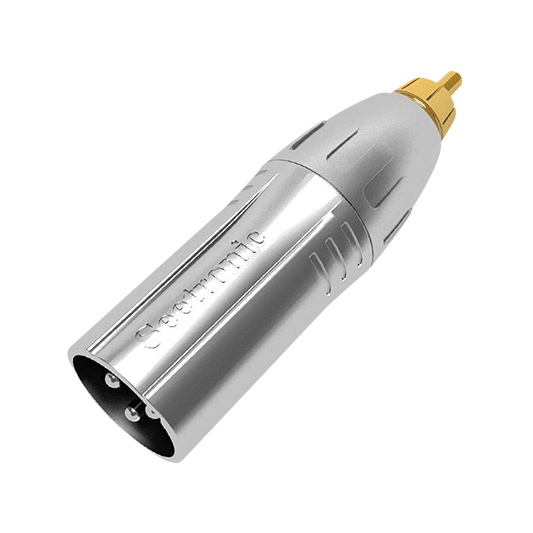 Adapter XLR 3-polig hane till RCA hane, guldkontakter