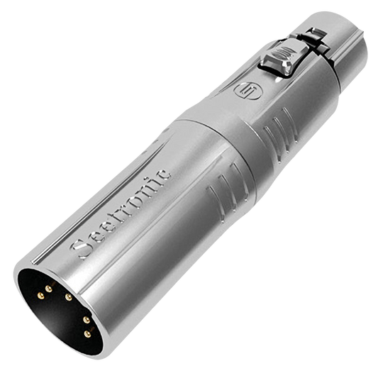 Adapter XLR 5-polig hane till XLR 3-polig hona, guldkontakter