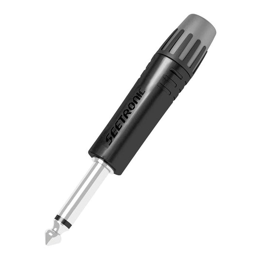 6,3 mm monoteleplugg, svart