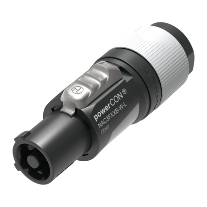 powerCON-kabelkontakt, grå/vit, kabel 10–16 mm