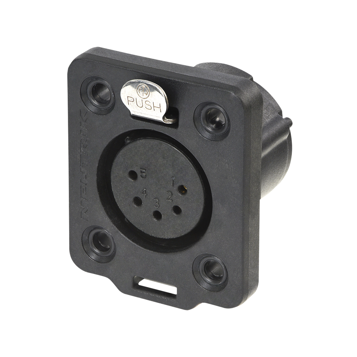 XLR-panelkontakt hona 5-polig, TOP IP65, guldkontakter
