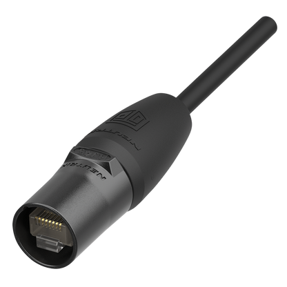 etherCON TOP-kabelkontakthus, svart, kabel 8–10 mm