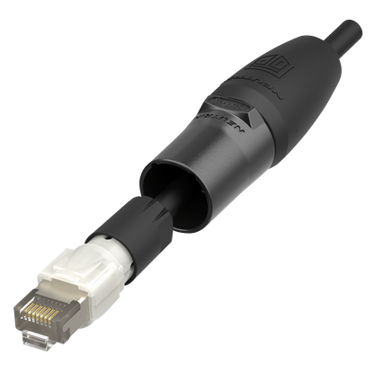 etherCON TOP-kabelkontakthus, svart, kabel 8–10 mm