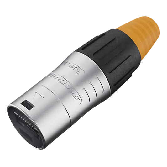 RJ45-kabelhus, krom, IP65, kabel 5–7 mm
