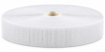 Kardborreband självhäftande – Hakband (kroksida), Vit, 30 mm