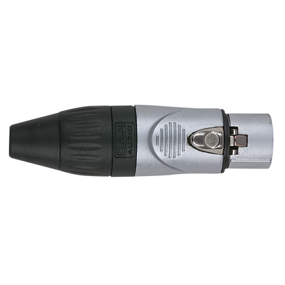 XLR-kontakt 3-polig X-typ hona, silver