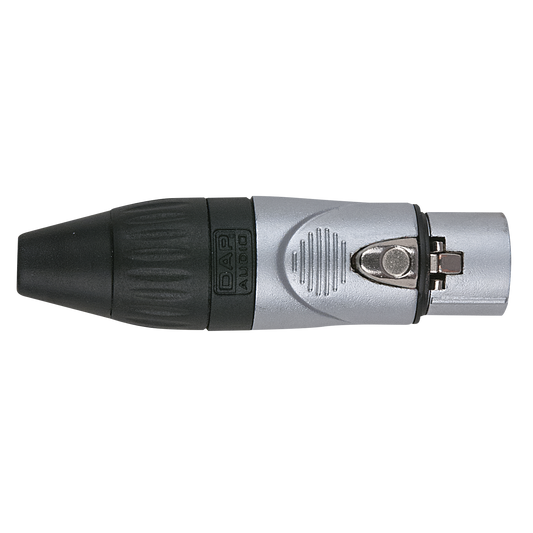 XLR-kontakt 3-polig X-typ hona, silver