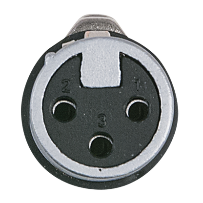 XLR-kontakt 3-polig X-typ hona, silver