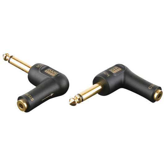 Adapter teleplugg mono till minitelejack, 90°, inkl. 2 × 10 kΩ-motstånd