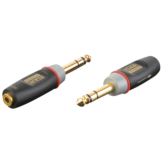 Adapter teleplugg stereo till minitelejack, inkl. 2 × 10 kΩ-motstånd
