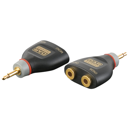 Adapter miniteleplugg mono till 2 × minitelejack