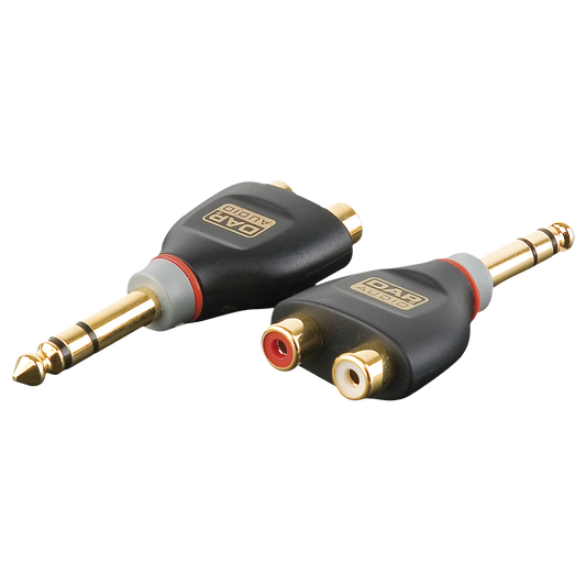 Adapter teleplugg stereo till 2 × RCA hona