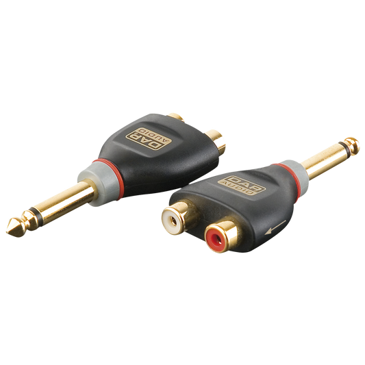 Adapter teleplugg mono till 2 × RCA hona
