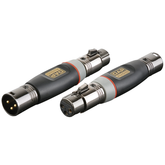 Adapter XLR 3-polig hane till XLR 3-polig hona fasvänd