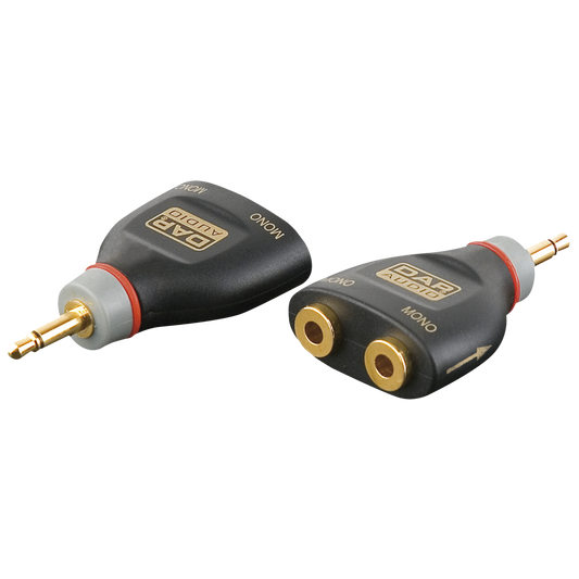 Adapter miniteleplugg till 2 × minitelejack, inkl. 2 × 10 kΩ-motstånd