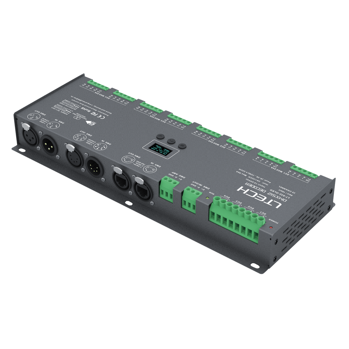 DMX LED-drivare för LED-slingor med display