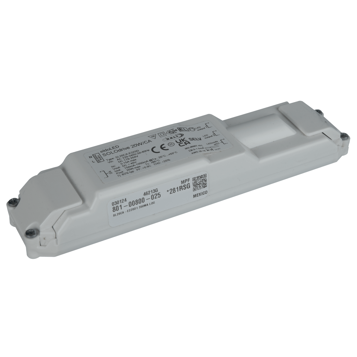 SOLOdrive 20 W dimbar LED-drivare med DALI-2, dim-to-dark