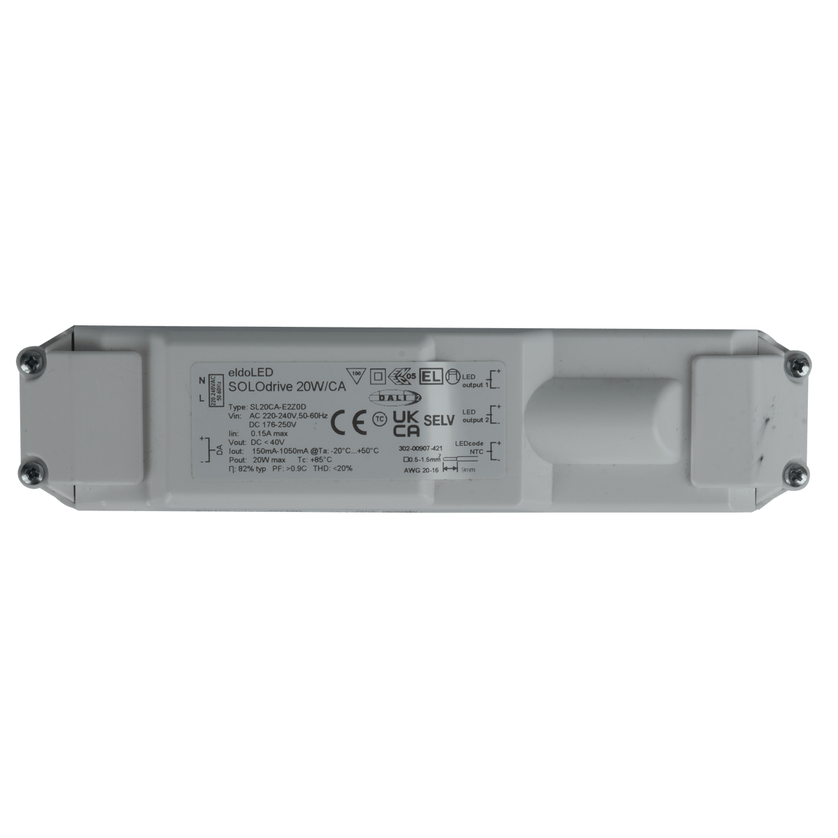SOLOdrive 20 W dimbar LED-drivare med DALI-2, dim-to-dark