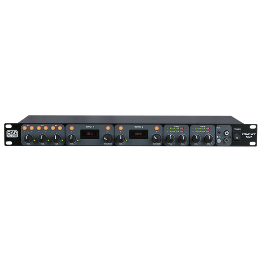 Compact 9.2 mixer, 9 kanaler, 2 zoner, 1U