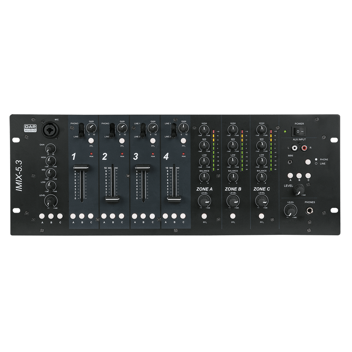 IMIX-5.3 installationsmixer, 4U