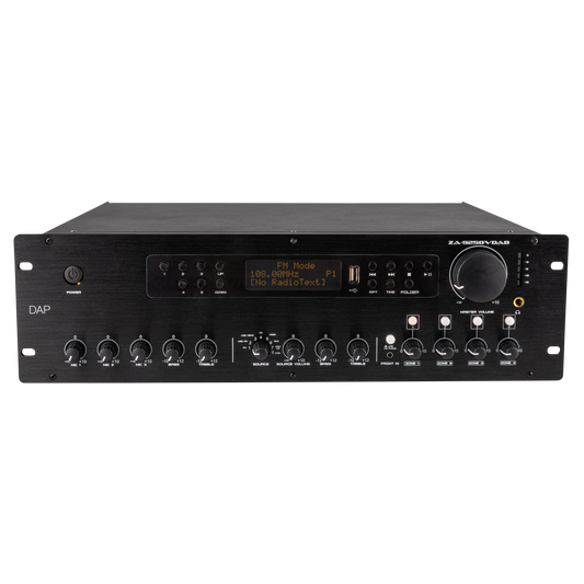 ZA-9250VDAB zonförstärkare 100 V, 250 W, med DAB+