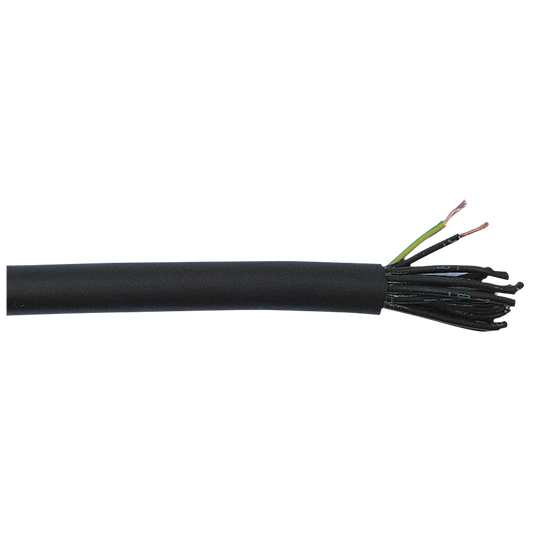 Strömmultikabel 240 V, 18 × 2,5 mm², svart, per meter